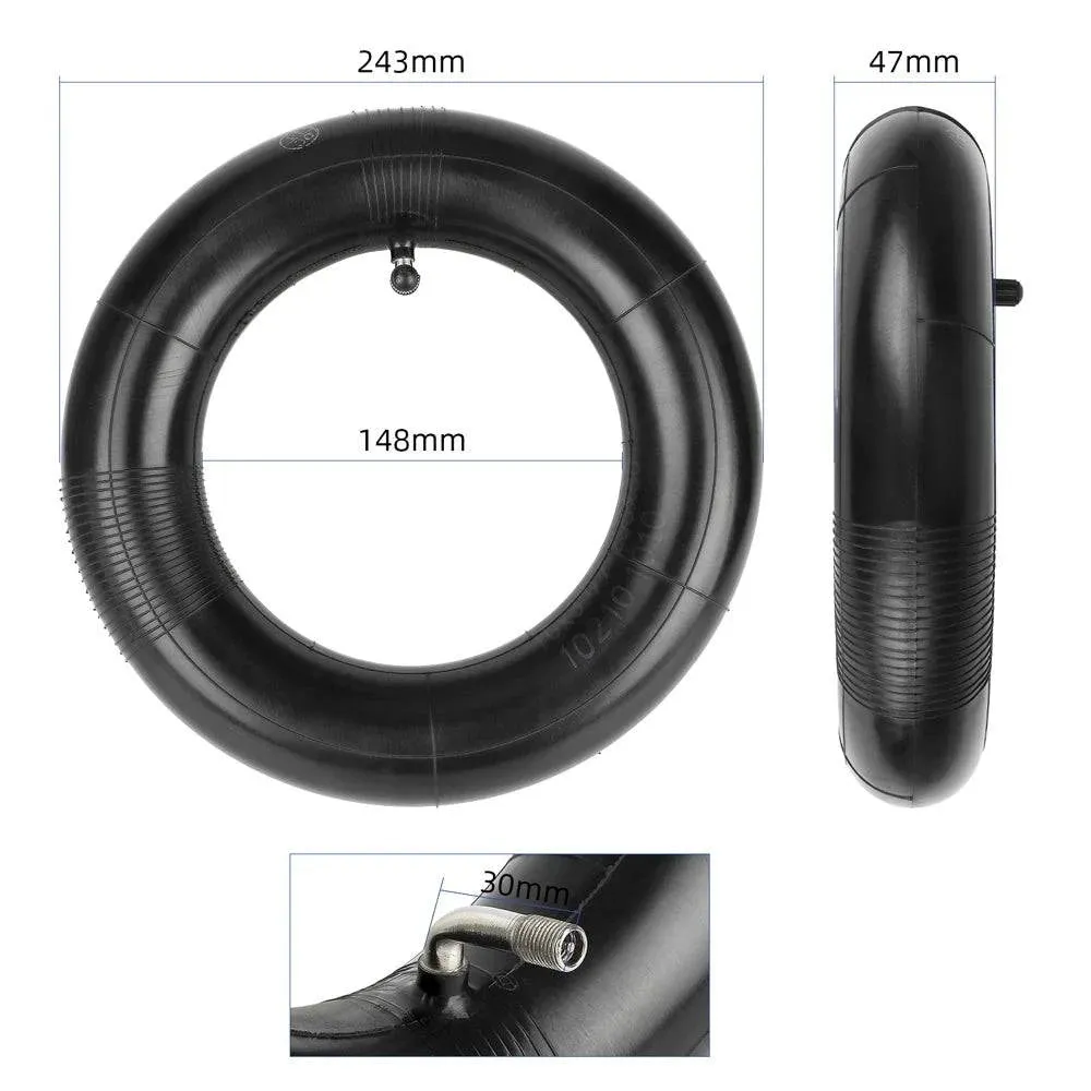 10x3 Thickened Inner Tube Angle Valve 255x80 Electric Scooter Inner Tire Replacement Compatible with 90/65-6.5 80/65-6.5 Tires