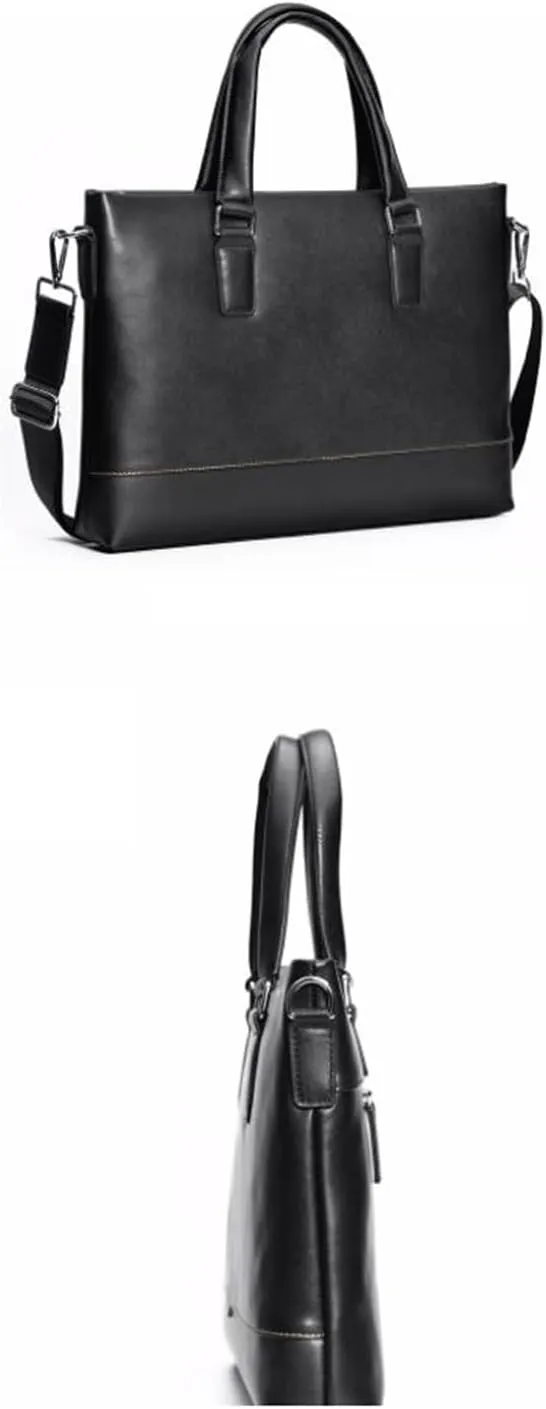 15Inch Genuine Leather Laptop Bags Mens Handbags Business Briefcases Carrying Cases Messenger Shoulder Bags