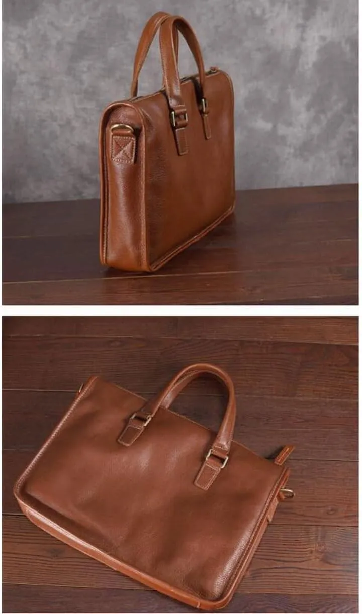 15Inch Mens Handbags Briefcases Shoulder Bags Casual Daypacks Genuine Leather Laptop Bags Messenger Bags