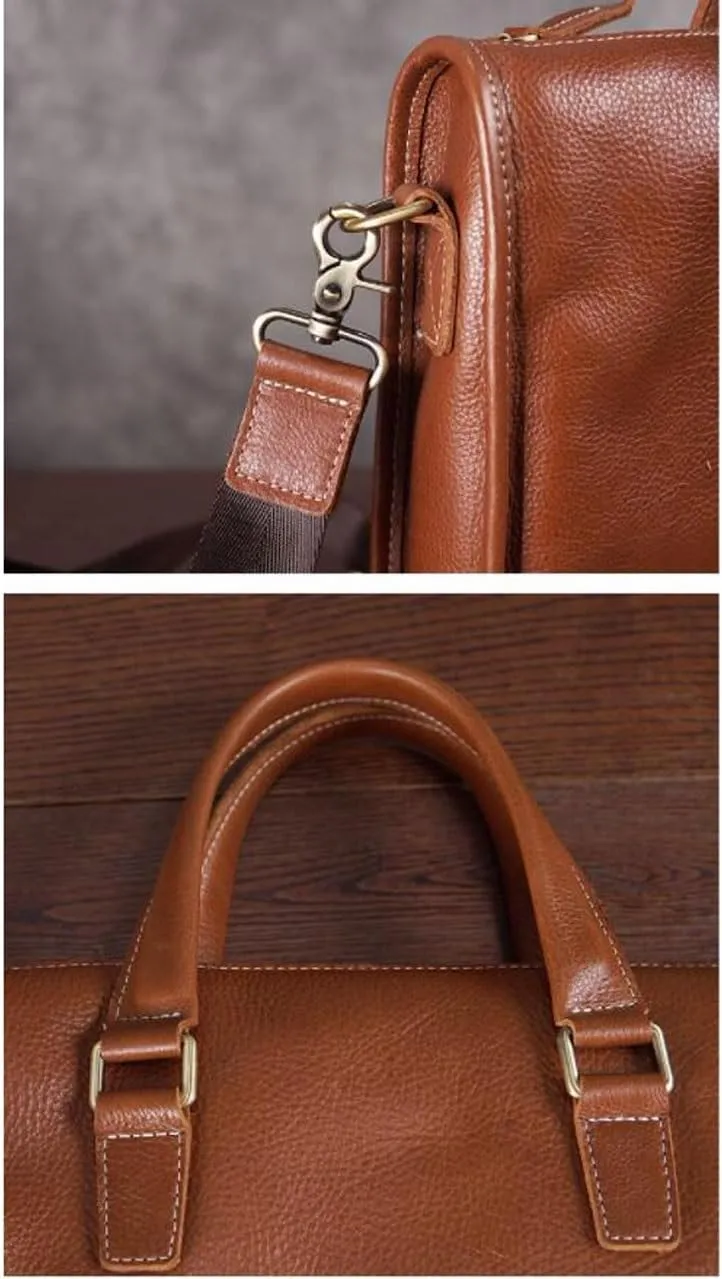 15Inch Mens Handbags Briefcases Shoulder Bags Casual Daypacks Genuine Leather Laptop Bags Messenger Bags