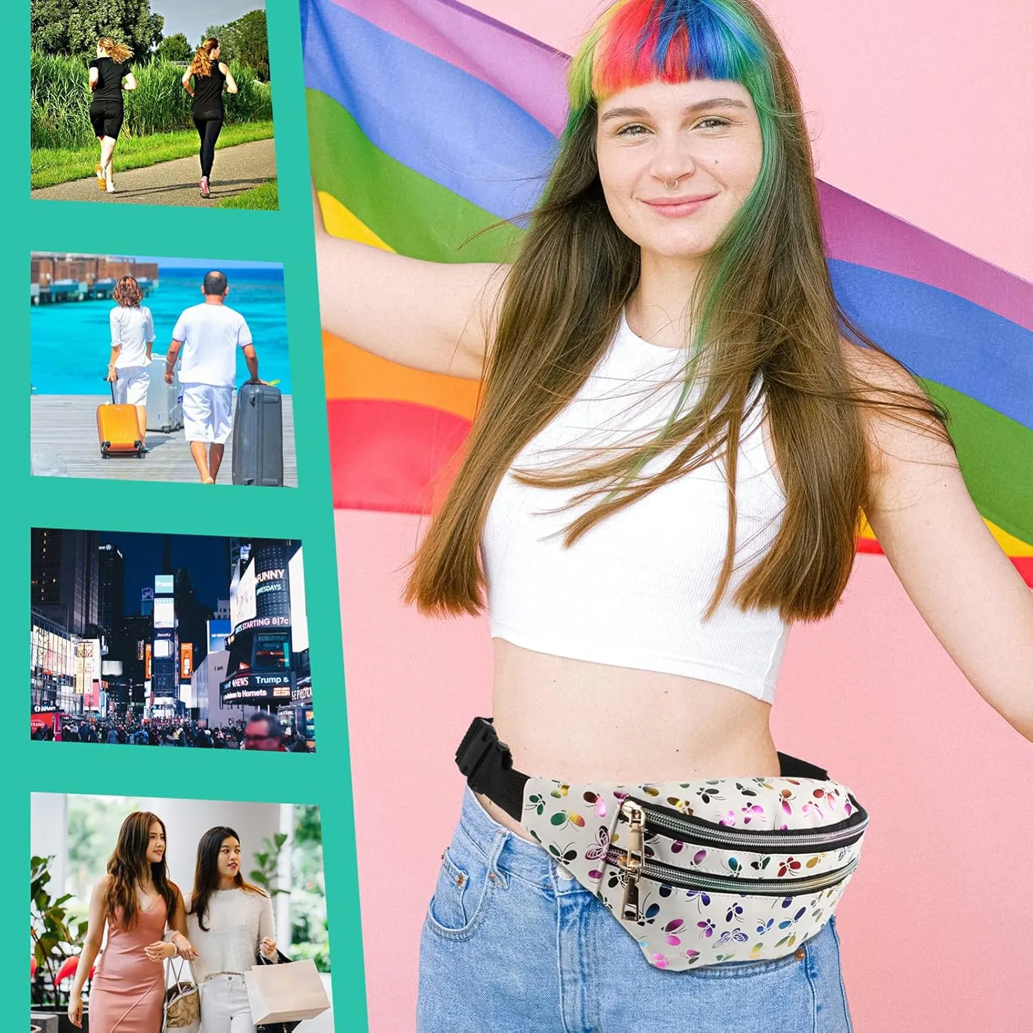1pc Fanny Pack Women Shoulder Bag Simple Shoulder Pouch Casual Bag Fashion Pouch for Women Travel Storage Bag Trendy Shoulder Bag Pu Cloth Waist Bag Lady Leisure Bag Outdoor Pouch