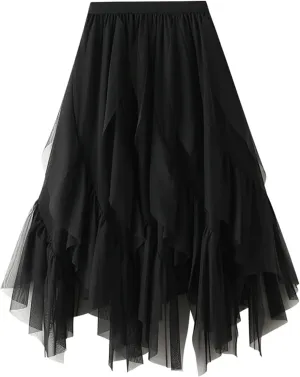 2023 Summer Beach Skirts Womens Women's A Line Pleated Cheer Skirt Elastic Waistband High Waist Midi Skirts