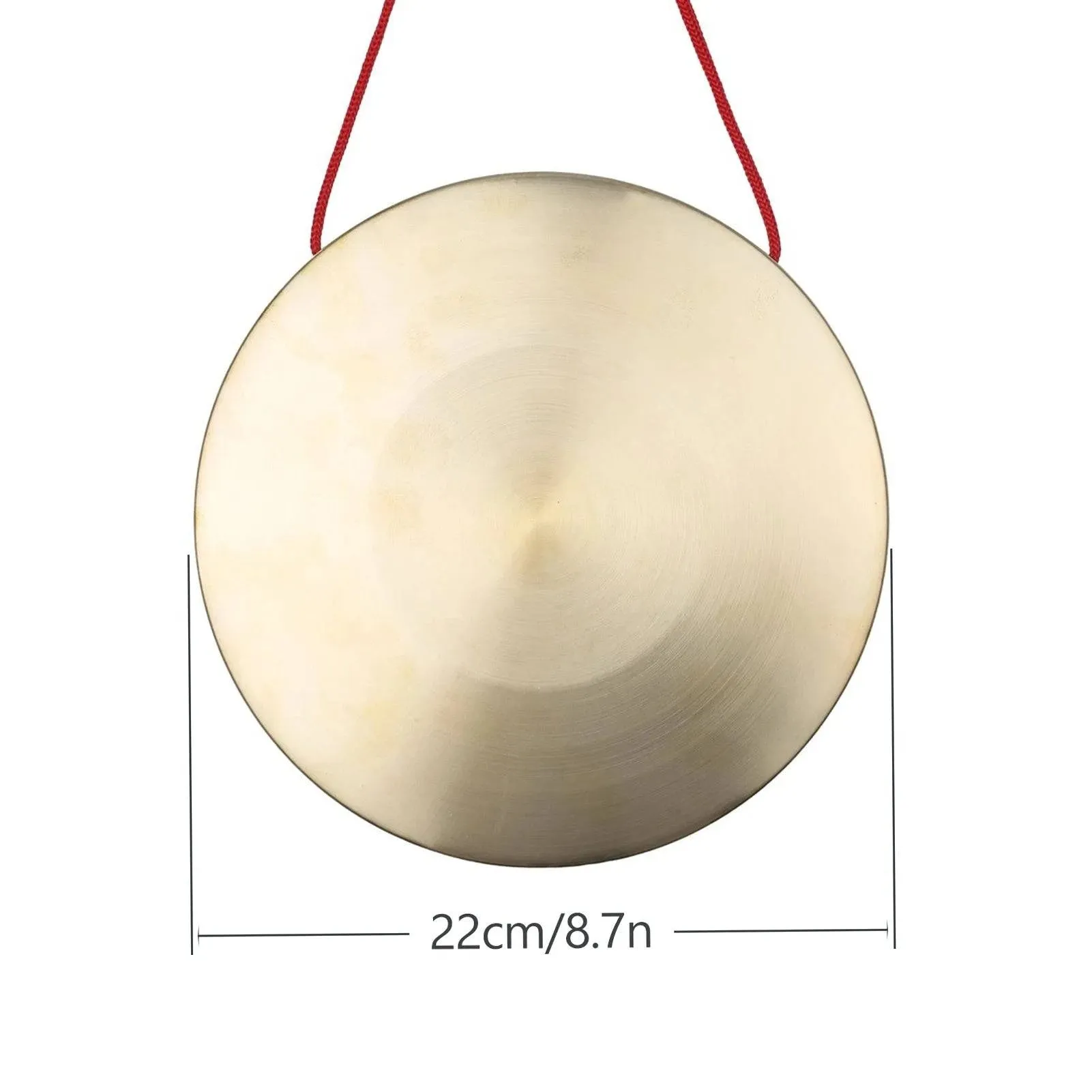 22cm/30cm Hand Gong Cymbals Brass Copper Gong Chapel Opera Percussion Instrument with Round Play Hammer