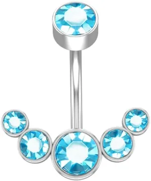 2Pc Sexy Belly Ring Rose Gold Black Surgical Steel Women Crystal Belly Button Piercing Zircon Navel Piercing Bar Jewelry (Metal Color : 1)
