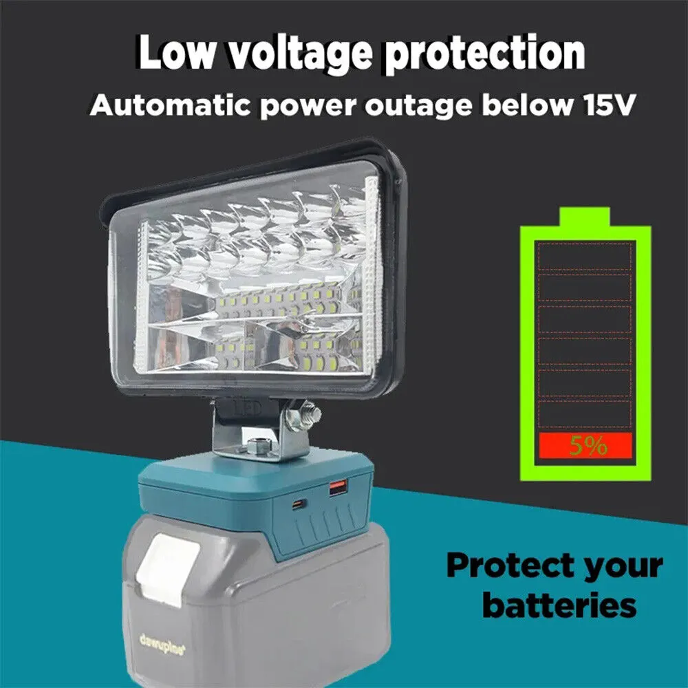 4inch For Makita Battery 18V Li-Ion | LED Work Light | Workshop Flashlights | Torch | Camping