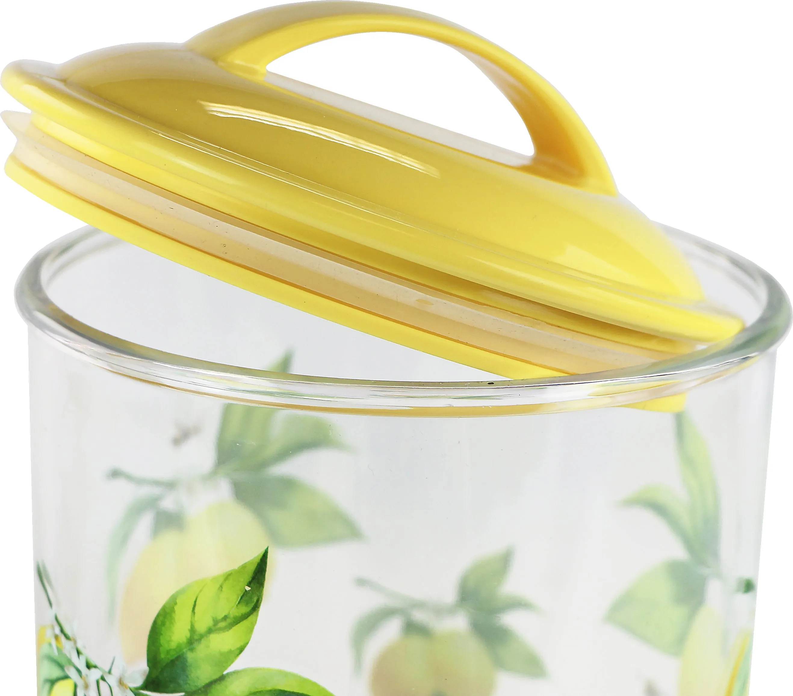 6pc Acrylic Canister Set, Fresh Lemons
