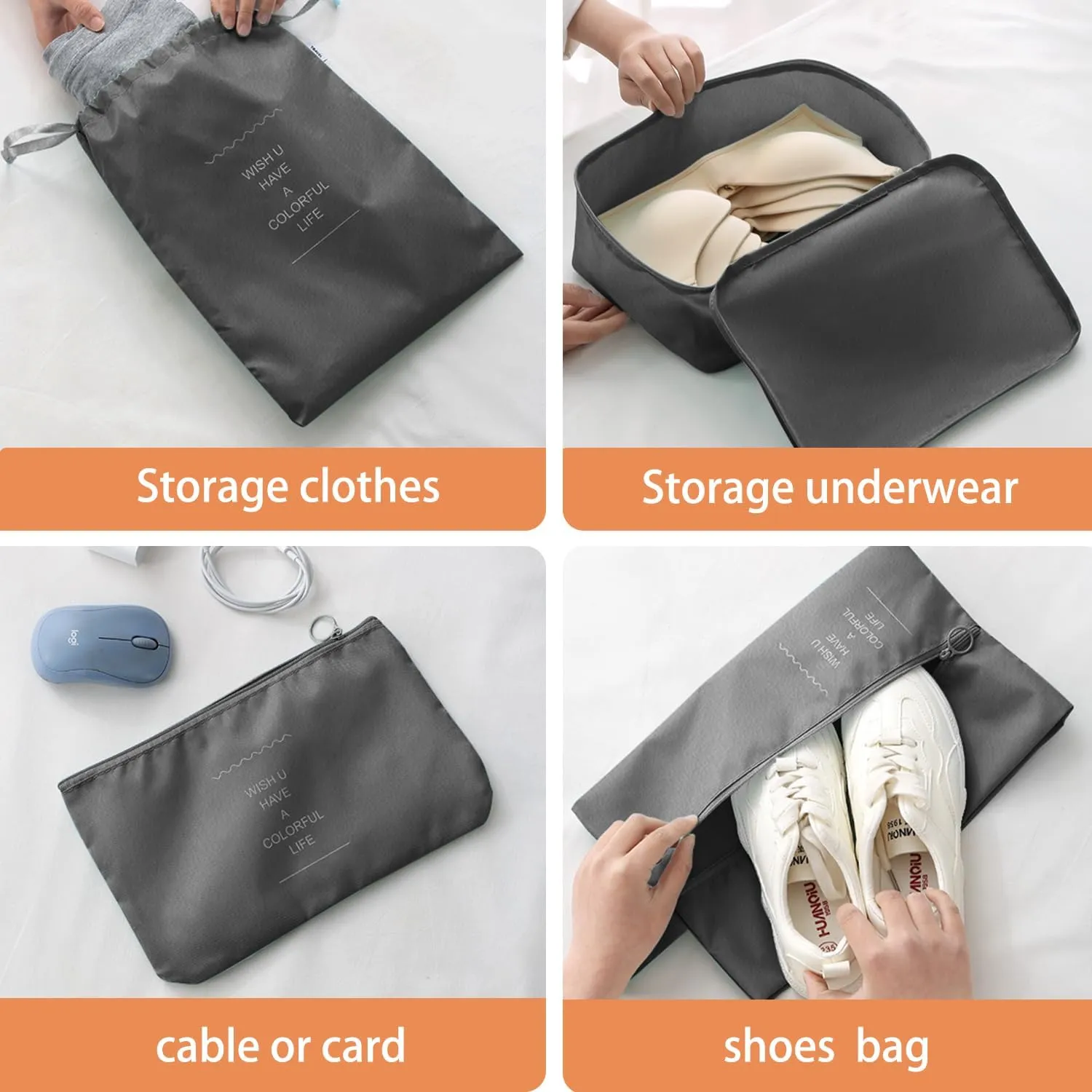 8 Set Packing Cubes for Suitcases, Compression Luggage Organizer for Travel Essentials, Large Mesh Packing Cubes