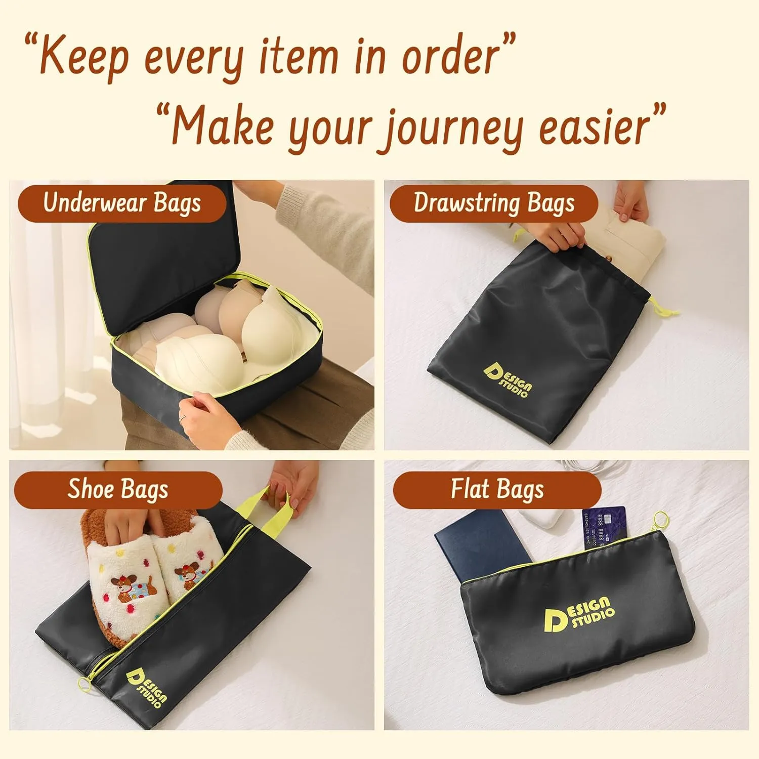 8 Set Packing Cubes for Travel Suitcase Organizer Bags Luggage Packing Cubes Set Travel Essentials Accessories Gifts for Women