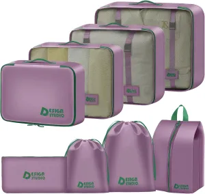 8 Set Packing Cubes for Travel Suitcase Organizer Bags Luggage Packing Cubes Set Travel Essentials Accessories Gifts for Women