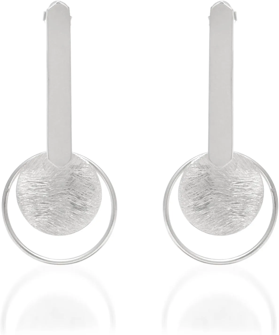 925 Sterling Silver Elegant Handmade Silver Hoops  Chunky Hoop Earrings, Minimalist Statement Silver Jewelry Gift for Her