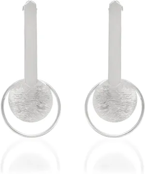 925 Sterling Silver Elegant Handmade Silver Hoops  Chunky Hoop Earrings, Minimalist Statement Silver Jewelry Gift for Her