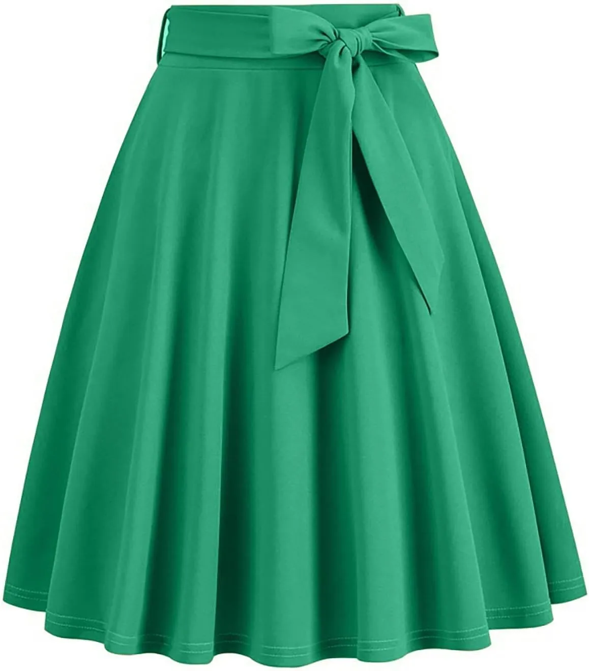 A Line Midi Skirts Women High Waist Pleated Skirts Flowy Vintage Skirts Business Casual Skirts Cocktail Party Skirt