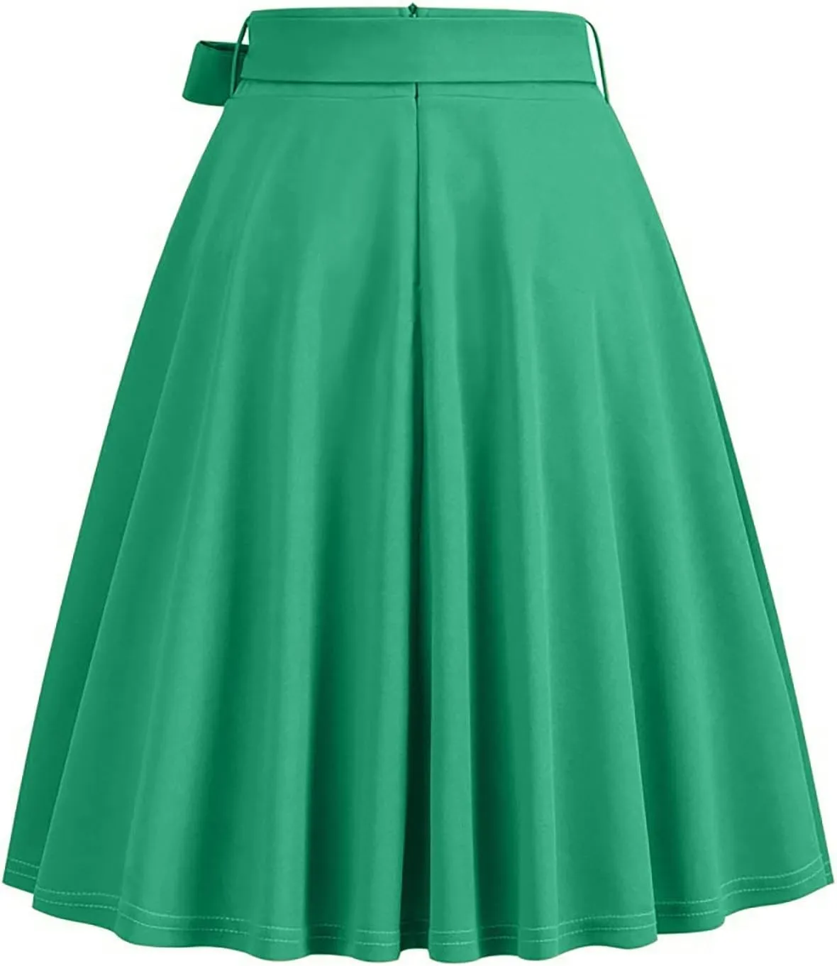 A Line Midi Skirts Women High Waist Pleated Skirts Flowy Vintage Skirts Business Casual Skirts Cocktail Party Skirt