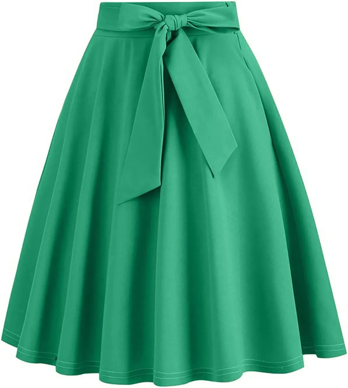 A Line Midi Skirts Women High Waist Pleated Skirts Flowy Vintage Skirts Business Casual Skirts Cocktail Party Skirt