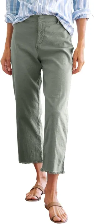 ADHOWBEW Linen Pants Women Casual Flowy Work Plus Size Stretch Lounge Dressy Cotton Petite High Waisted Casual Pants