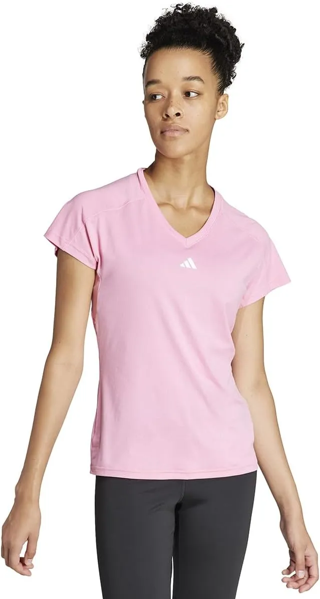adidas Women's Train Essentials Minimal Branding V-Neck T-Shirt