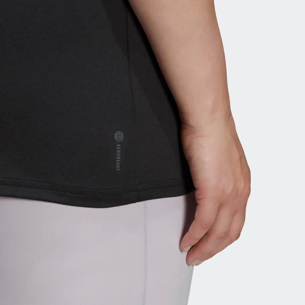 adidas Women's Training Essentials Minimal Branding V-Neck T-Shirt