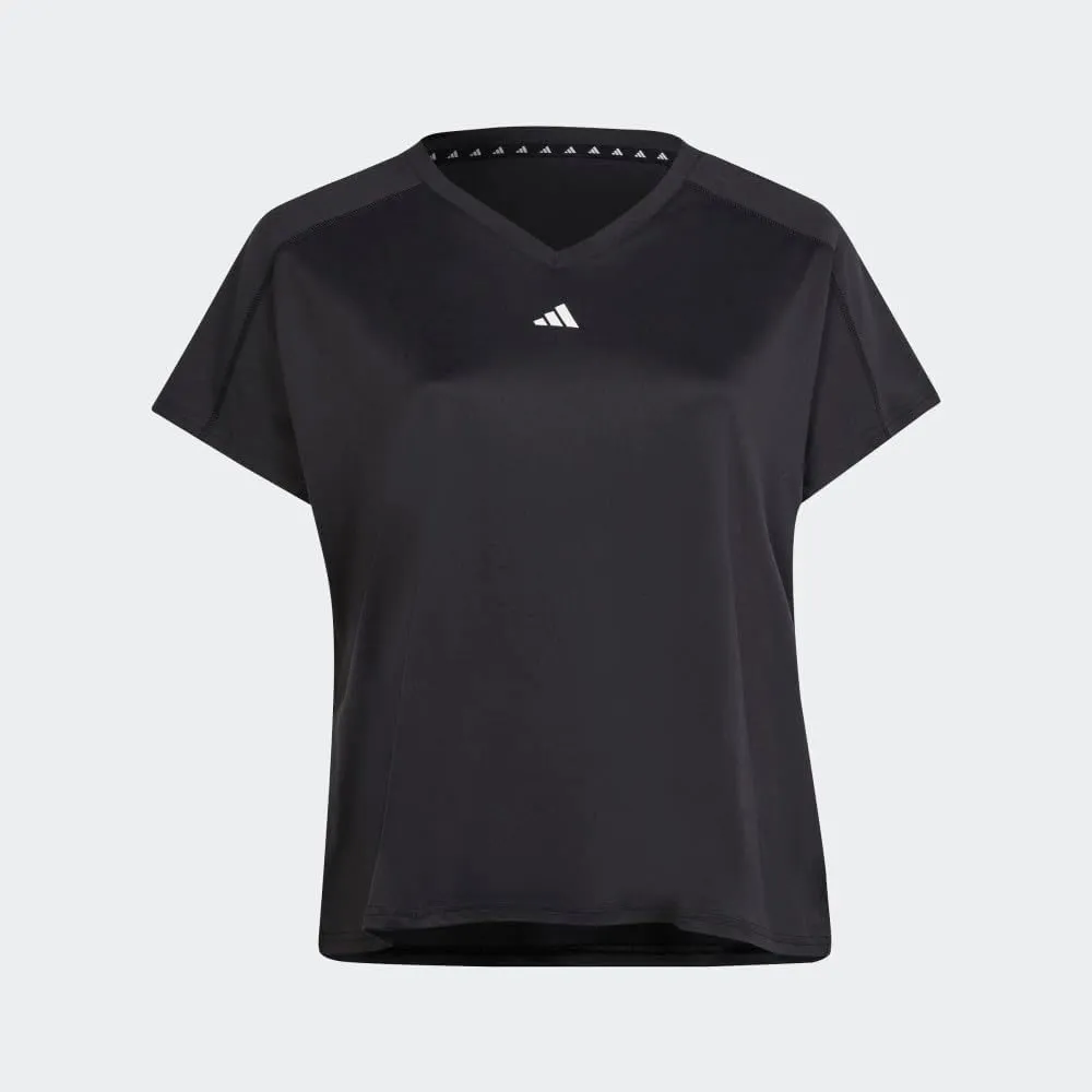adidas Women's Training Essentials Minimal Branding V-Neck T-Shirt