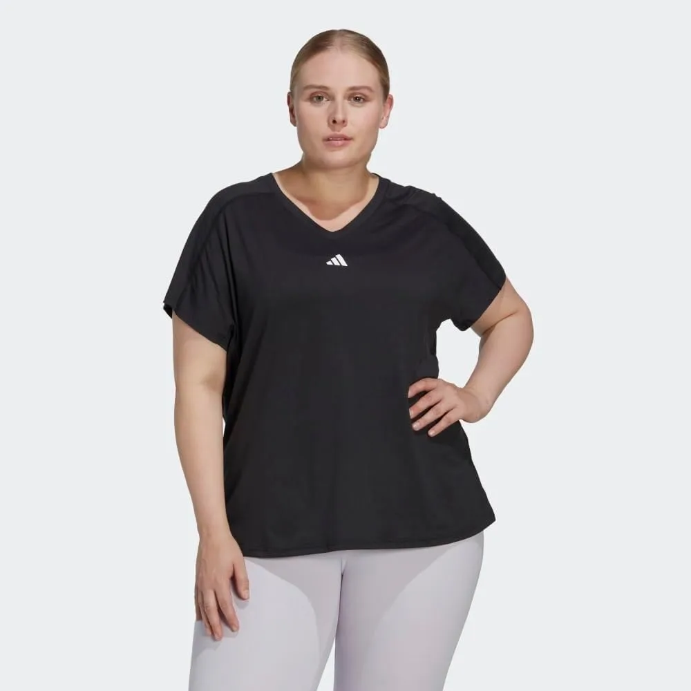 adidas Women's Training Essentials Minimal Branding V-Neck T-Shirt