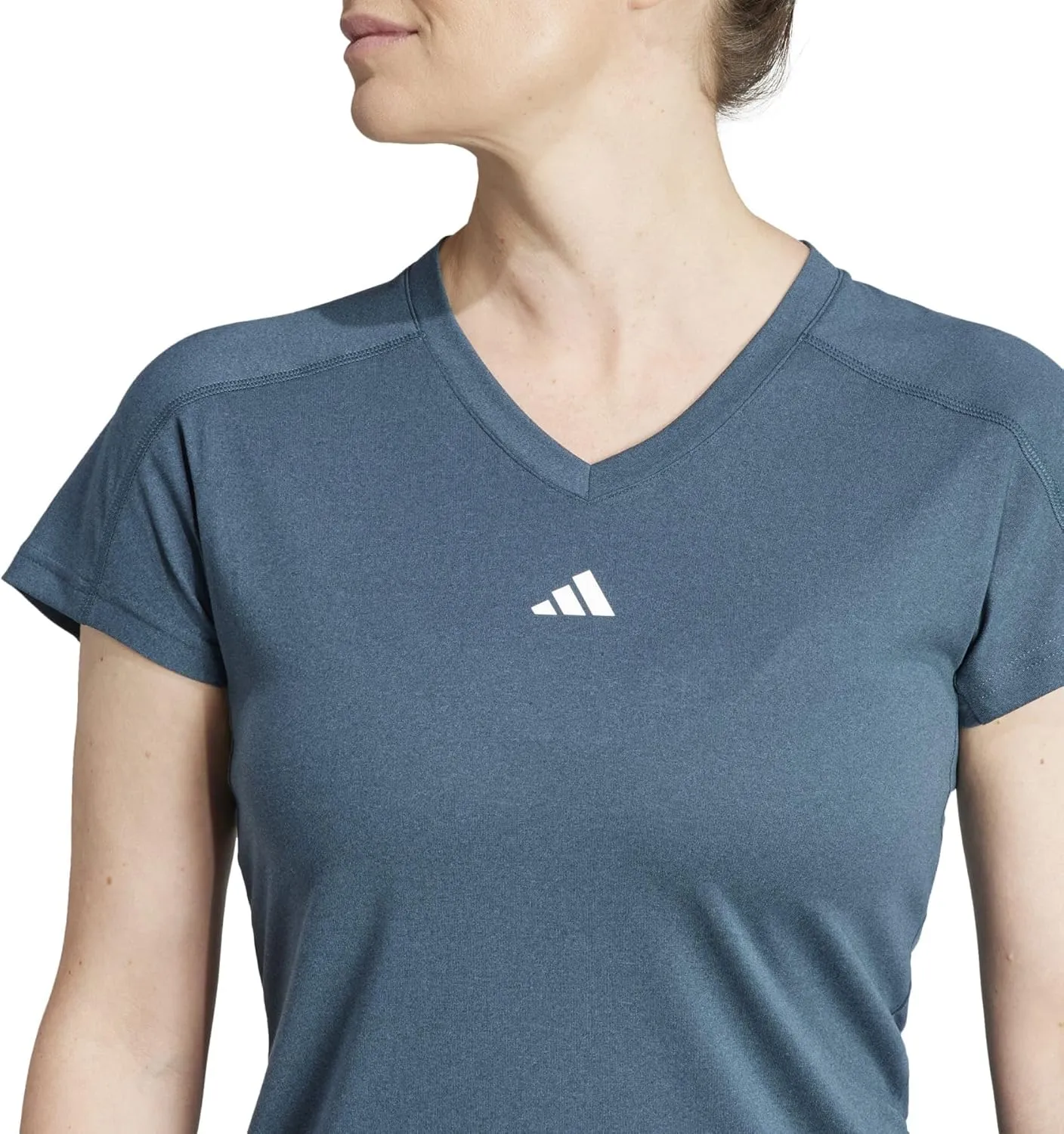 adidas Women's Training Essentials Minimal Branding V-Neck T-Shirt
