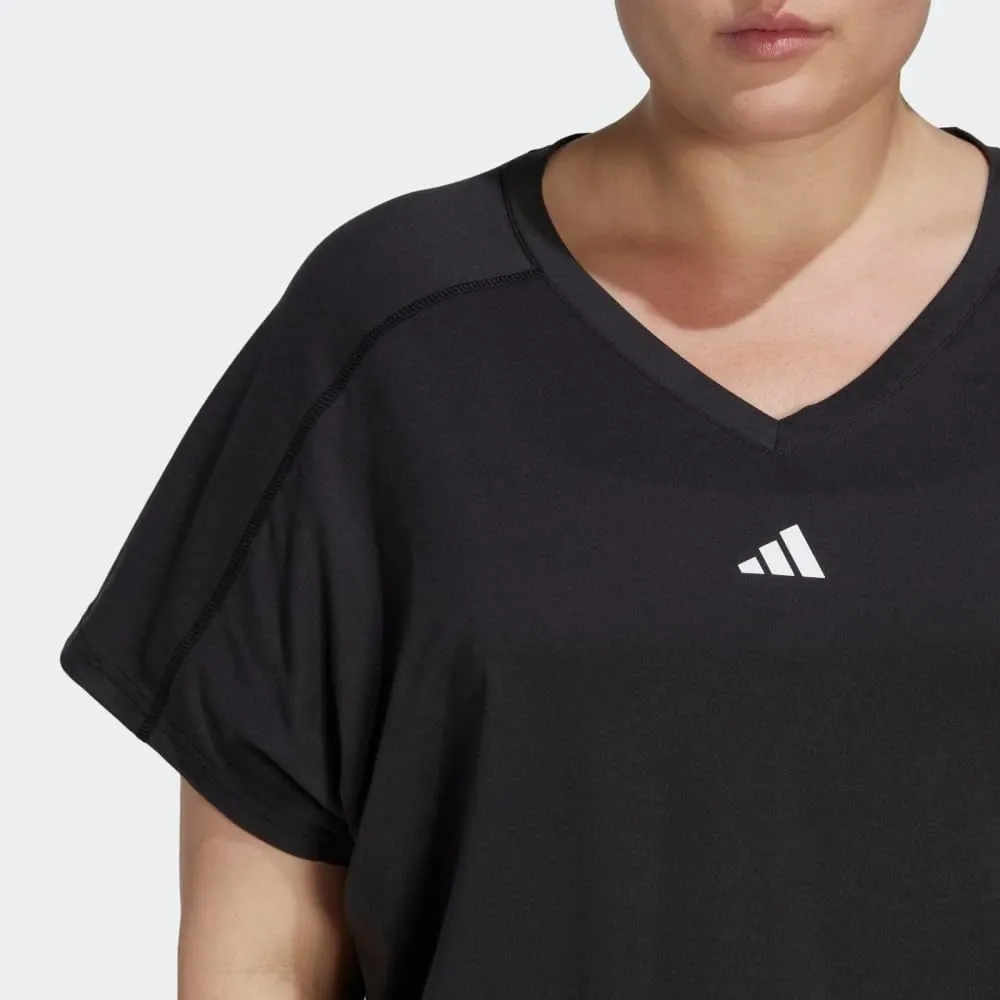 adidas Women's Training Essentials Minimal Branding V-Neck T-Shirt