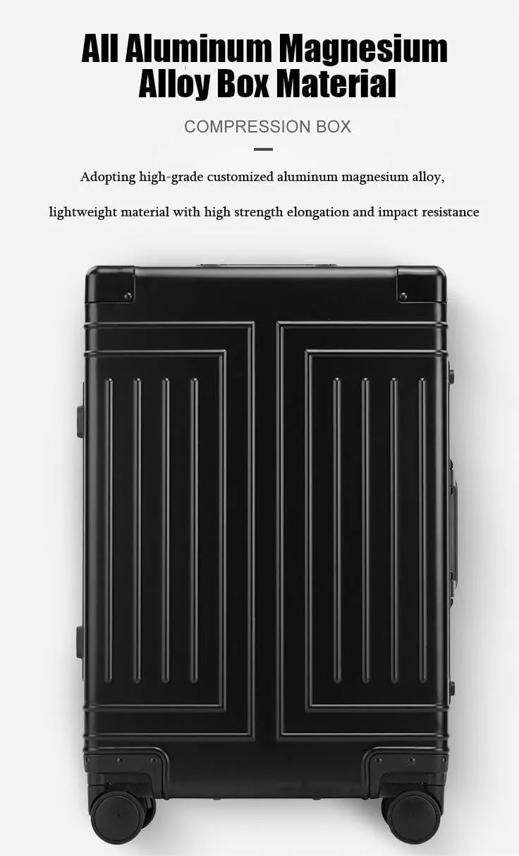 All Aluminum Carry On Luggage Zipperless Metal Suitcases TSA Lock with Silent 360 Spinner Wheels (Golden, Carry-On 28-Inch), YY1401