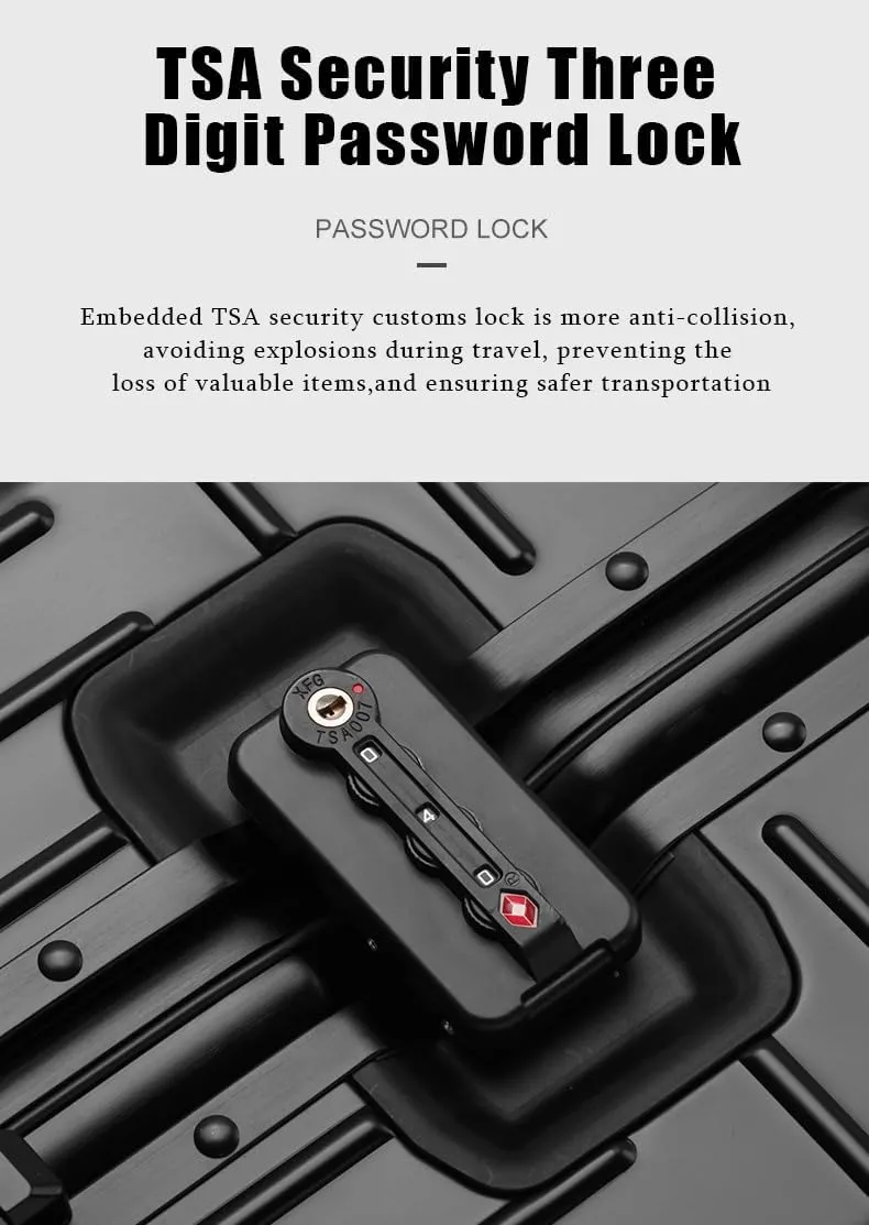 All Aluminum Carry On Luggage Zipperless Metal Suitcases TSA Lock with Silent 360 Spinner Wheels (Red, Carry-On 28-Inch), YY1401