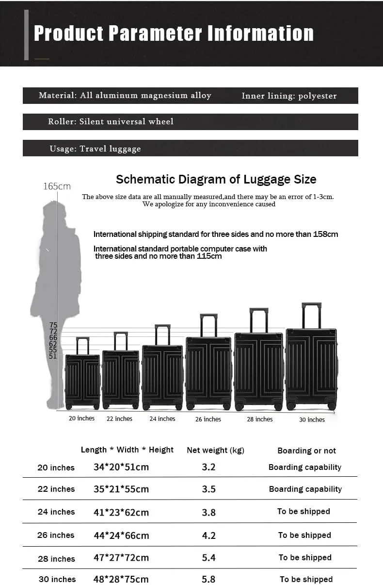 All Aluminum Carry On Luggage Zipperless Metal Suitcases TSA Lock with Silent 360 Spinner Wheels (Red, Carry-On 28-Inch), YY1401
