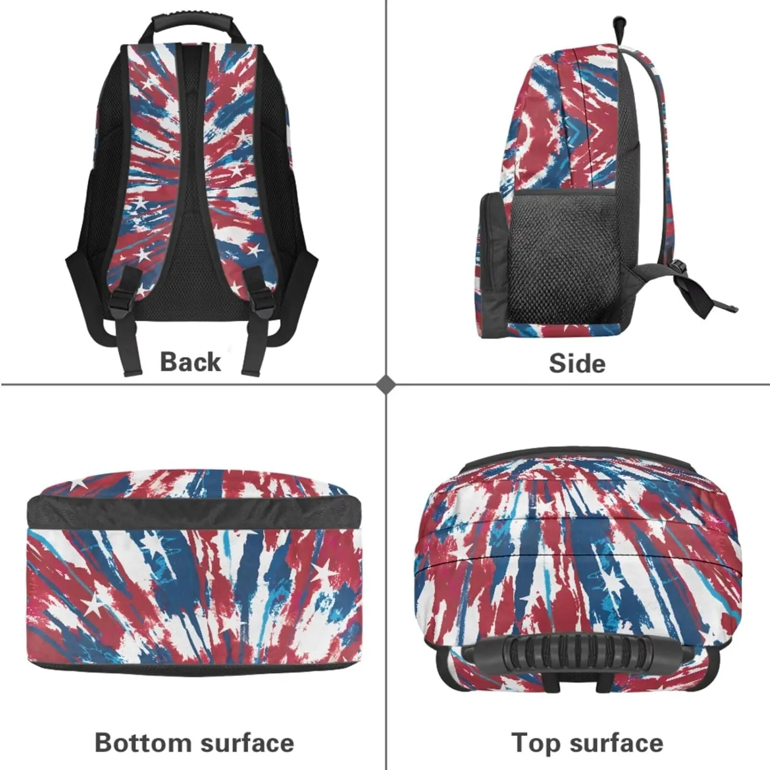 American Flag Girls Boys Backpack for Elementary Stars Kids School Bookbag Set Cute Backpacks for Girls Water Resistant
