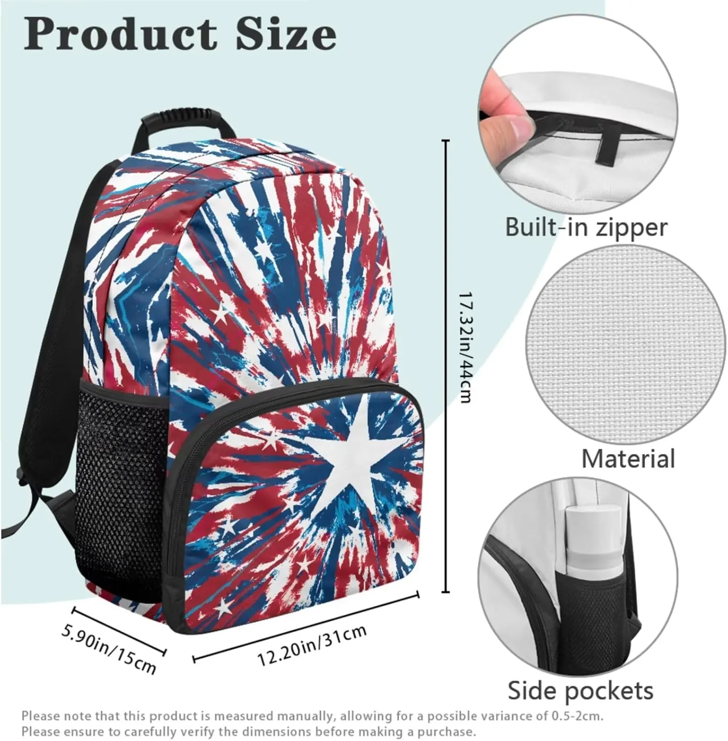 American Flag Girls Boys Backpack for Elementary Stars Kids School Bookbag Set Cute Backpacks for Girls Water Resistant