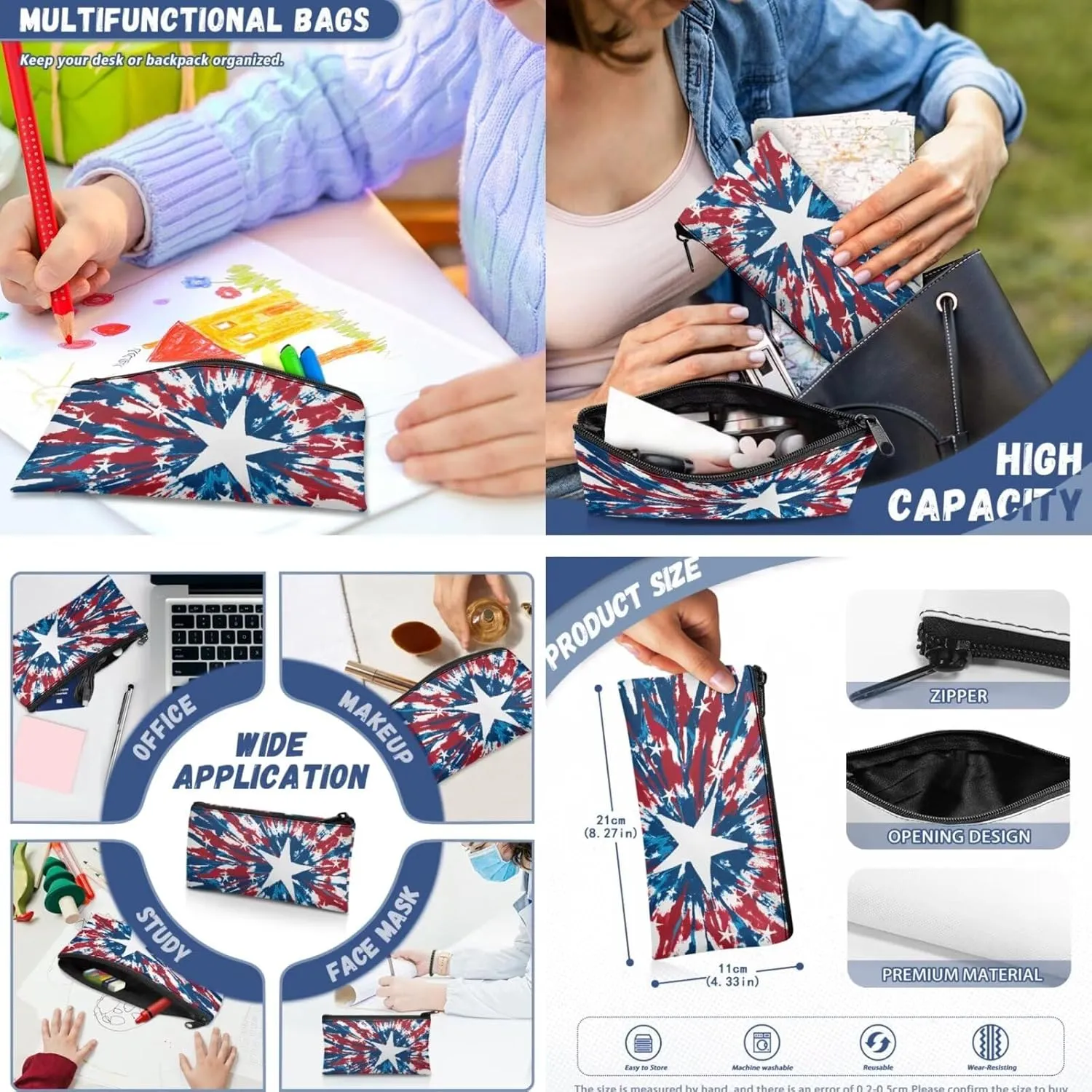 American Flag Girls Boys Backpack for Elementary Stars Kids School Bookbag Set Cute Backpacks for Girls Water Resistant