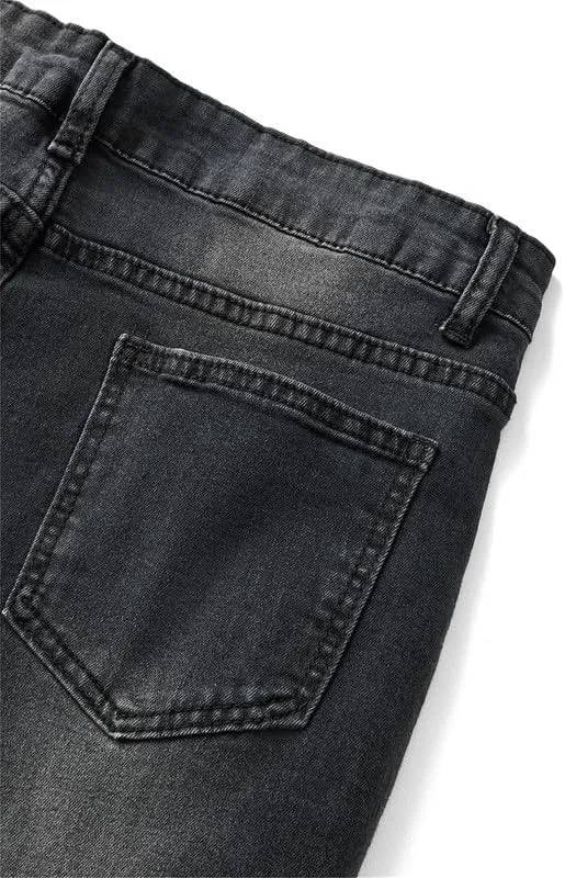 Andongnywell Women's Plus Size High Waist Bootcut Flared Jeans Ladies Bell Bottom Wide Leg Denim Pants Trousers