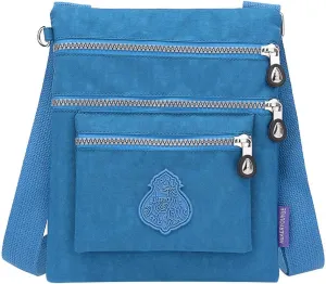 Anti Theft Crossbody Bags for Women Waterproof Nylon Crossbody Bags for Woman Trendy Temperament Clutch Purse(Blue)
