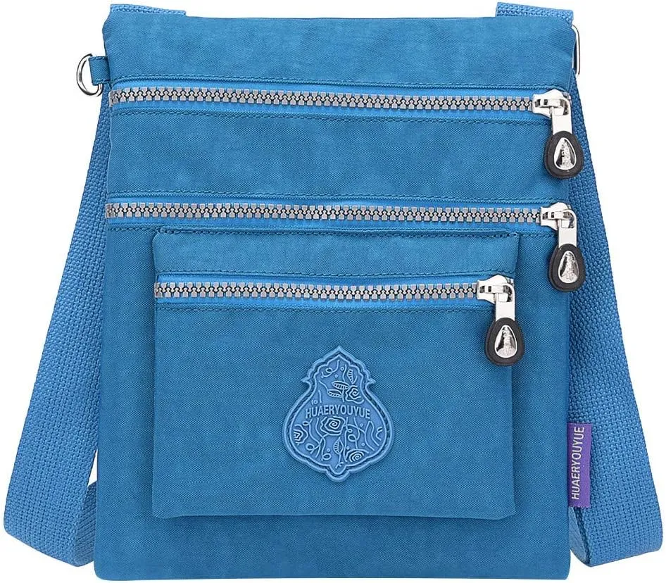 Anti Theft Crossbody Bags for Women Waterproof Nylon Crossbody Bags for Woman Trendy Temperament Clutch Purse(Blue)