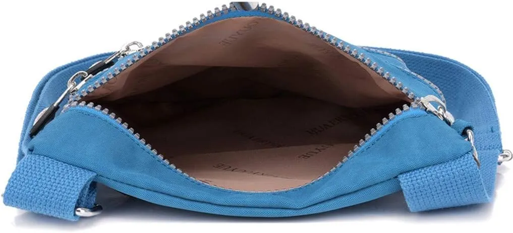 Anti Theft Crossbody Bags for Women Waterproof Nylon Crossbody Bags for Woman Trendy Temperament Clutch Purse(Blue)