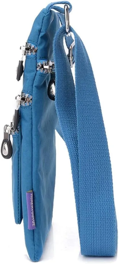 Anti Theft Crossbody Bags for Women Waterproof Nylon Crossbody Bags for Woman Trendy Temperament Clutch Purse(Blue)