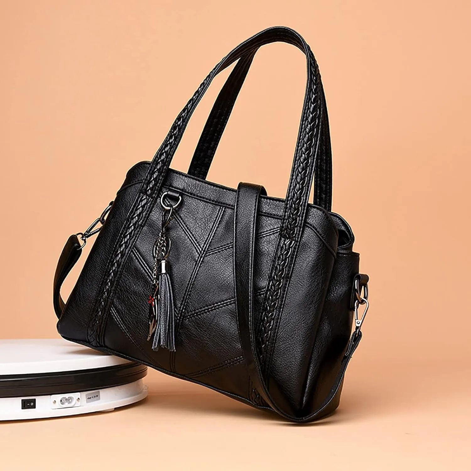 Anti Theft Shoulder Bags for Woman Western Purse Boho Top Handle Satchel Handbag with Strap Luxury Travel Bag