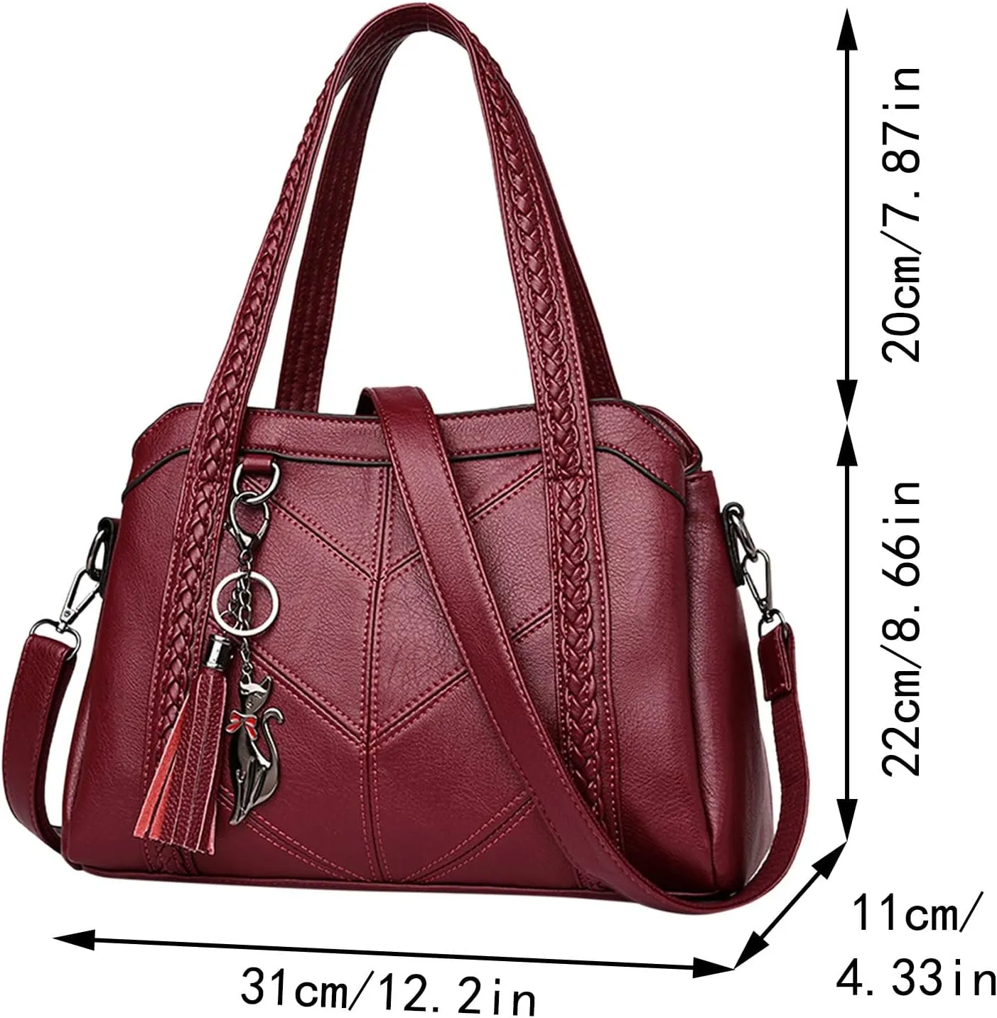 Anti Theft Shoulder Bags for Woman Western Purse Boho Top Handle Satchel Handbag with Strap Luxury Travel Bag