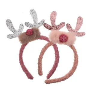 Antler Hair Clips for Kids Reindeer Headbands Christmas Hairband Set Elk Antler Hair Hoop Xmas Party