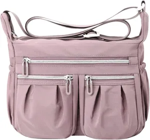 Athletic Crossbody Bags for Women Fabric Nylon Multi Pocket Crossbody Bags Carry Options for Work and Daily Use(One Size)