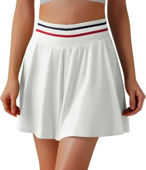 Athletic Skorts for Women High Waisted A Liner Casual Ruched Skorts Flowy Breathable Lightweight Summer Trendy Skirts