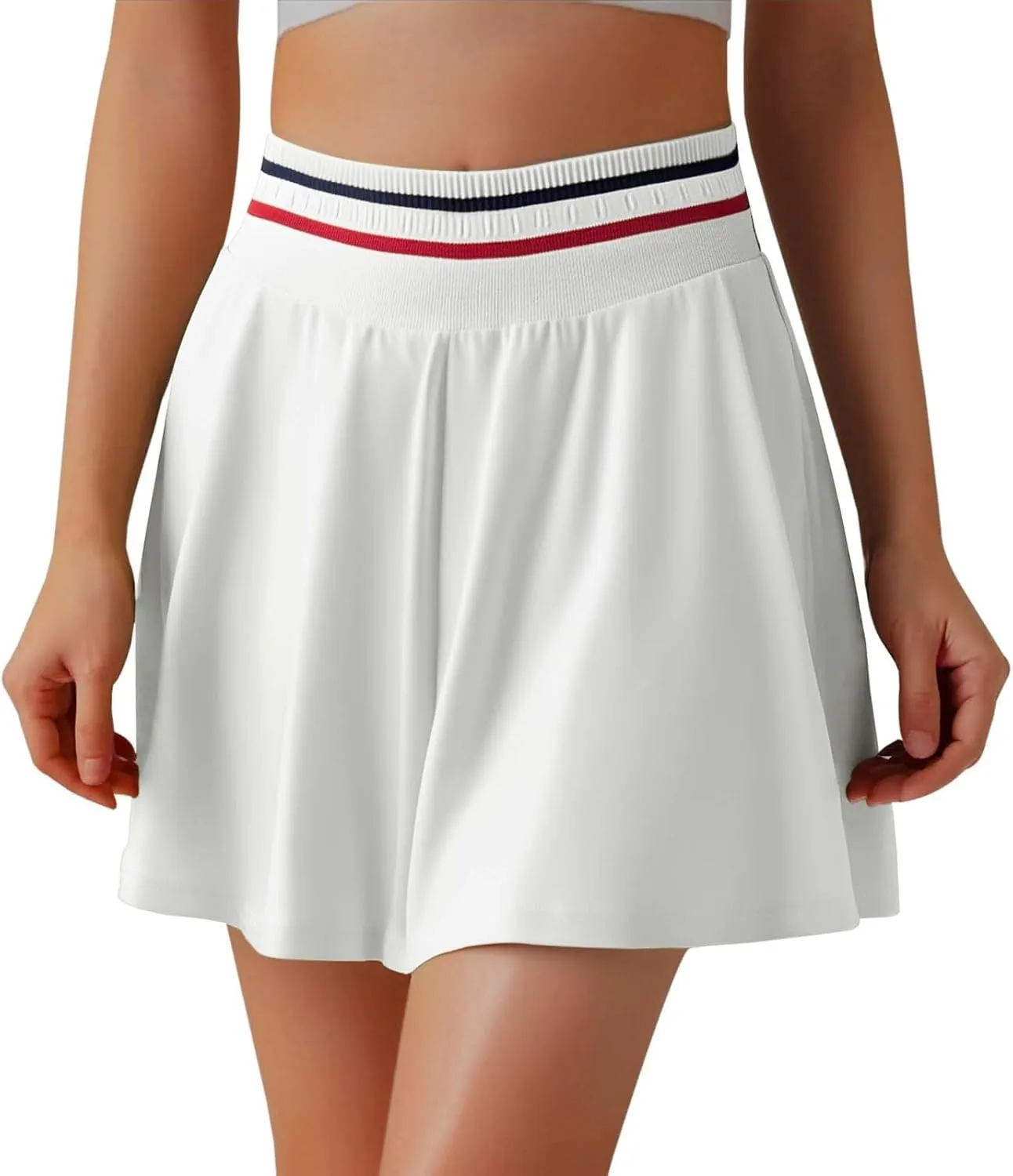 Athletic Skorts for Women High Waisted A Liner Casual Ruched Skorts Flowy Breathable Lightweight Summer Trendy Skirts