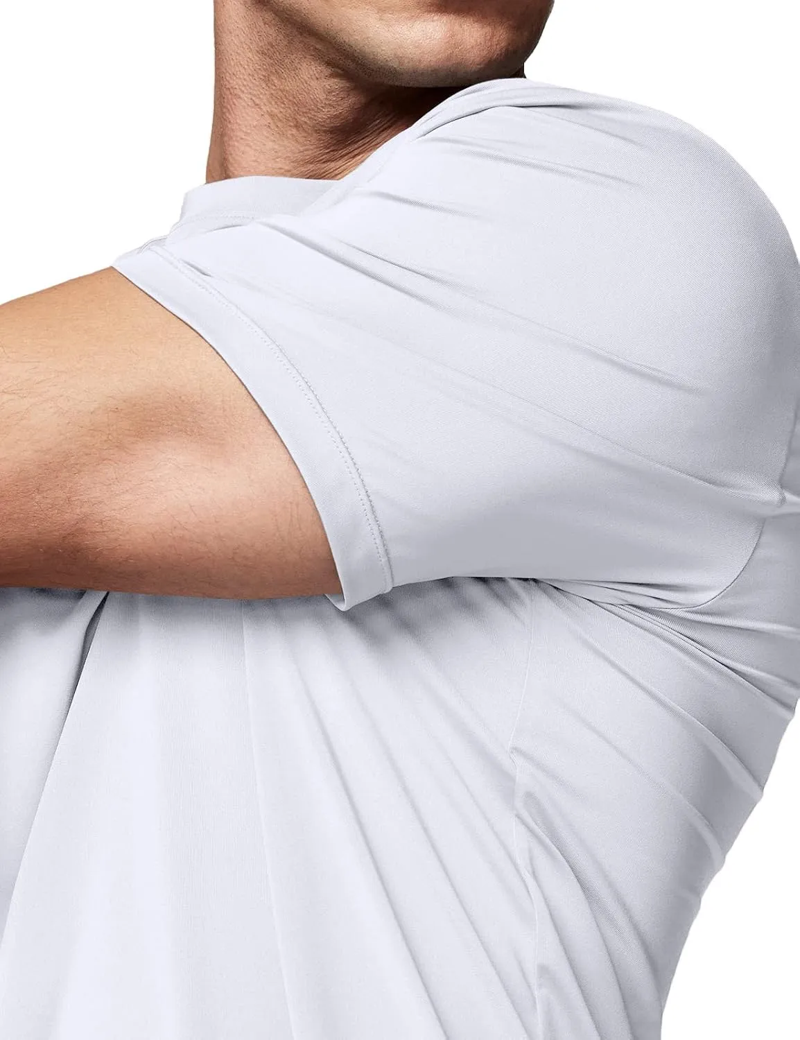 ATHLIO Men's Workout Running Shirts, Sun Protection Quick Dry Athletic Shirts, Short Sleeve Gym T-Shirts