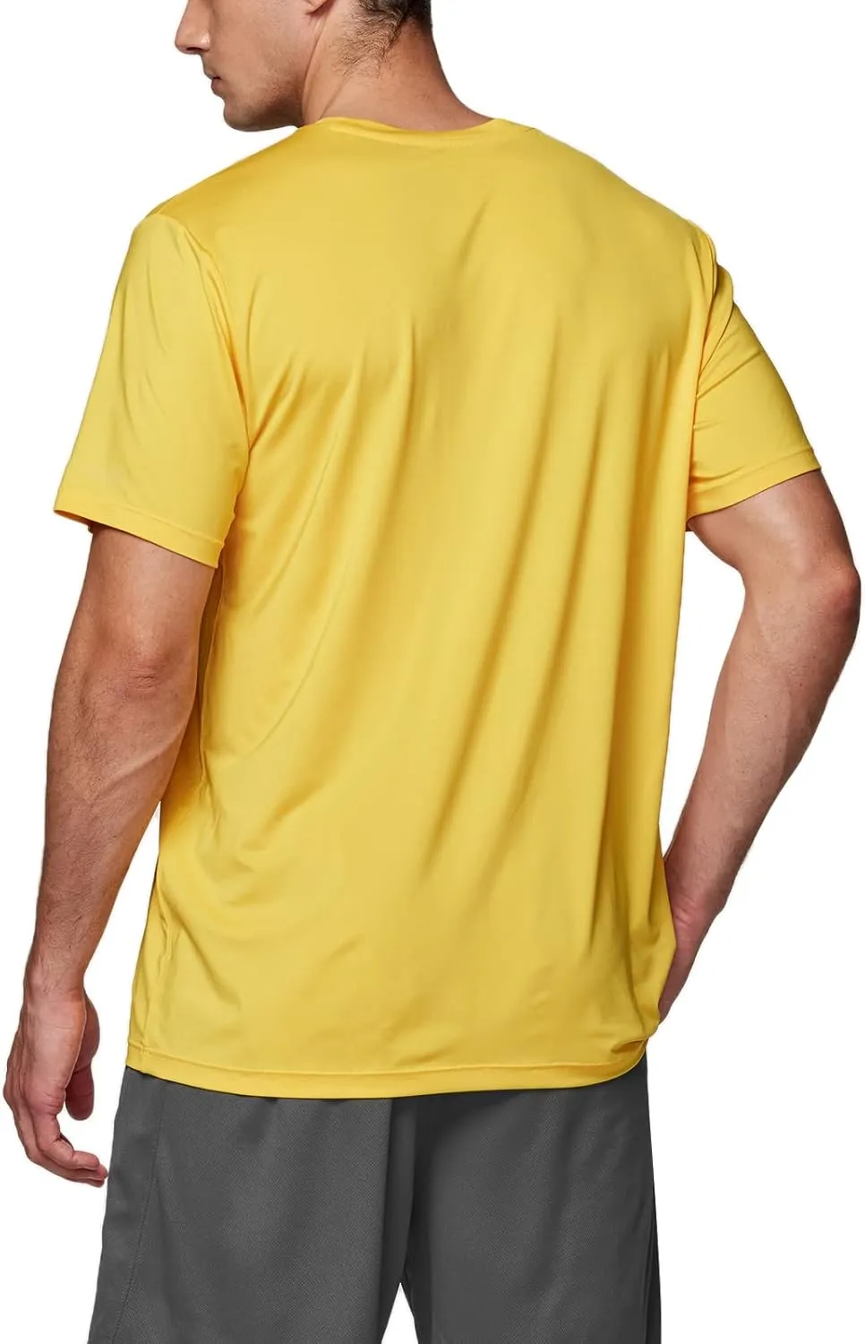 ATHLIO Men's Workout Running Shirts, Sun Protection Quick Dry Athletic Shirts, Short Sleeve Gym T-Shirts