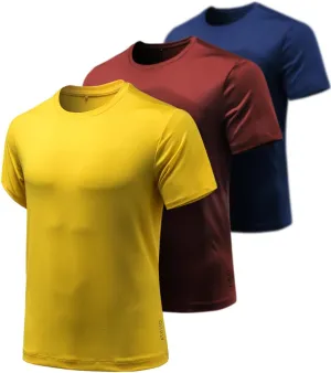 ATHLIO Men's Workout Running Shirts, Sun Protection Quick Dry Athletic Shirts, Short Sleeve Gym T-Shirts