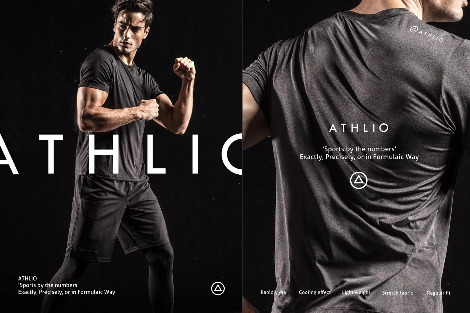 ATHLIO Men's Workout Running Shirts, Sun Protection Quick Dry Athletic Shirts, Short Sleeve Gym T-Shirts