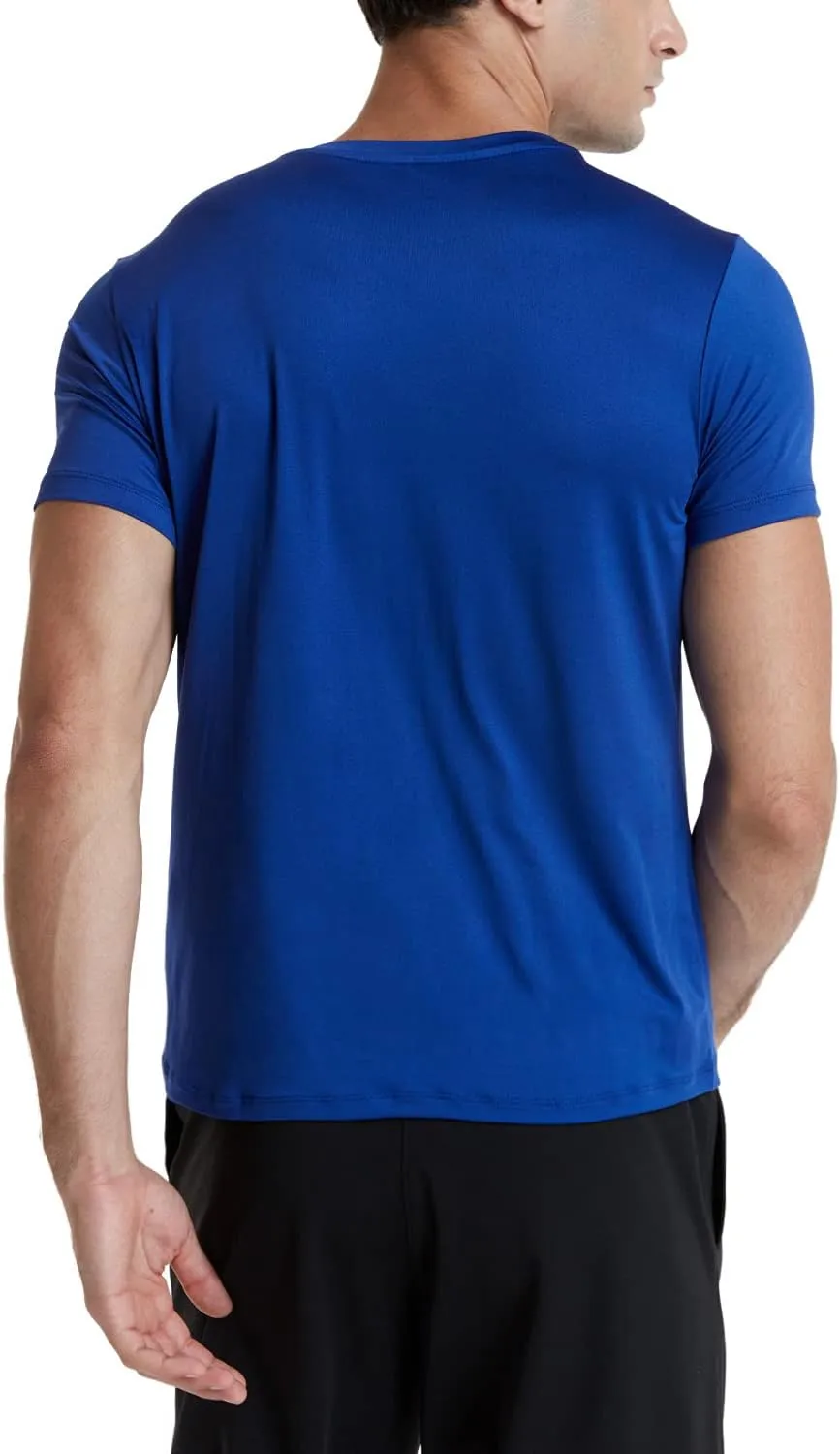 ATHLIO Men's Workout Running Shirts, Sun Protection Quick Dry Athletic Shirts, Short Sleeve Gym T-Shirts