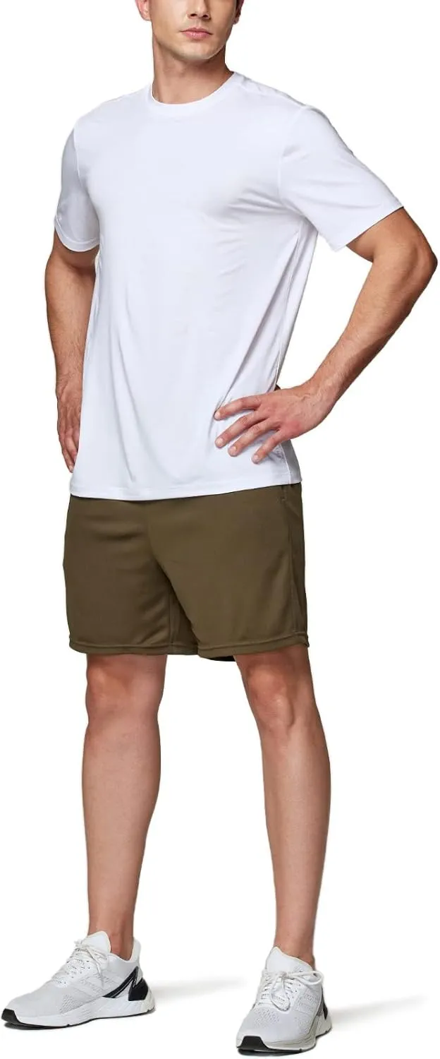 ATHLIO Men's Workout Running Shirts, Sun Protection Quick Dry Athletic Shirts, Short Sleeve Gym T-Shirts