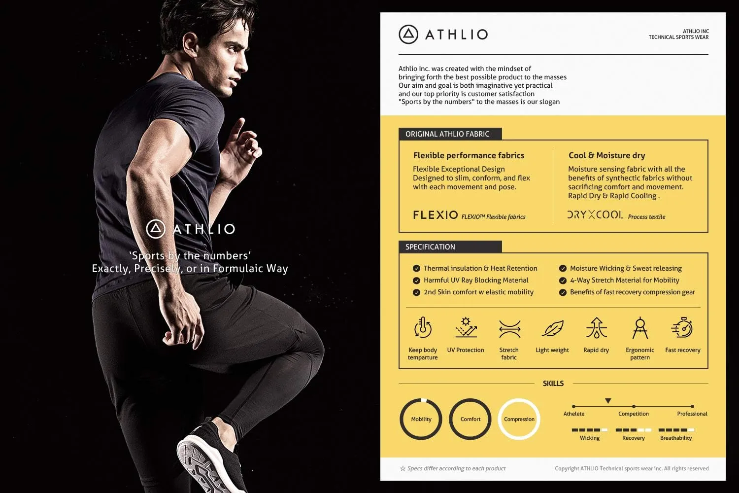 ATHLIO Men's Workout Running Shirts, Sun Protection Quick Dry Athletic Shirts, Short Sleeve Gym T-Shirts
