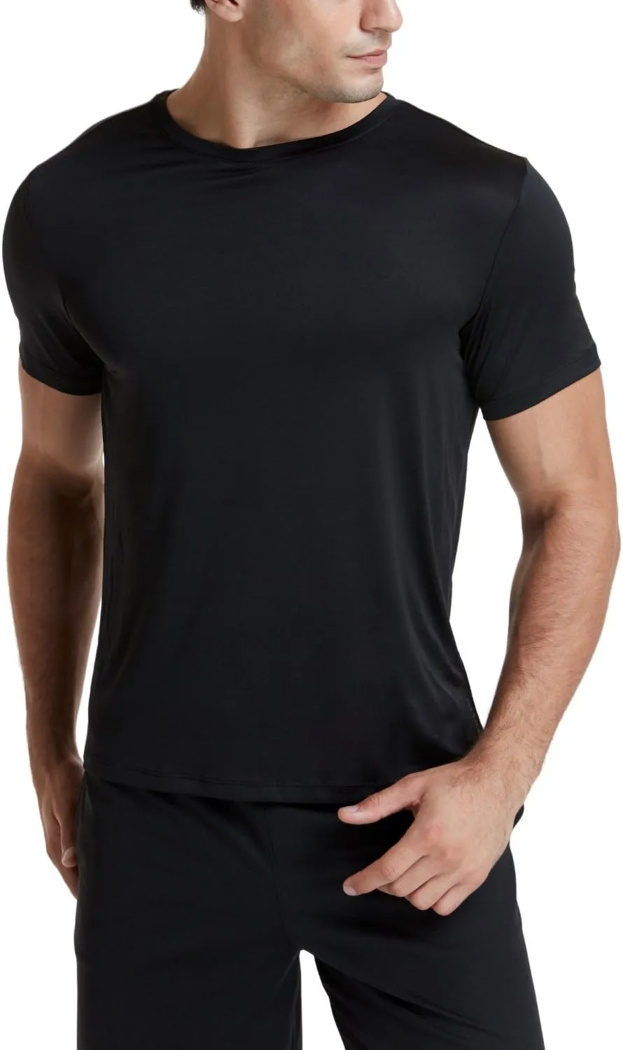 ATHLIO Men's Workout Running Shirts, Sun Protection Quick Dry Athletic Shirts, Short Sleeve Gym T-Shirts